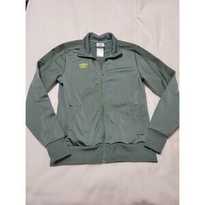 Umbro Full Zip Track Jacket Small Green Taped Diamond Icon Logo F23.1